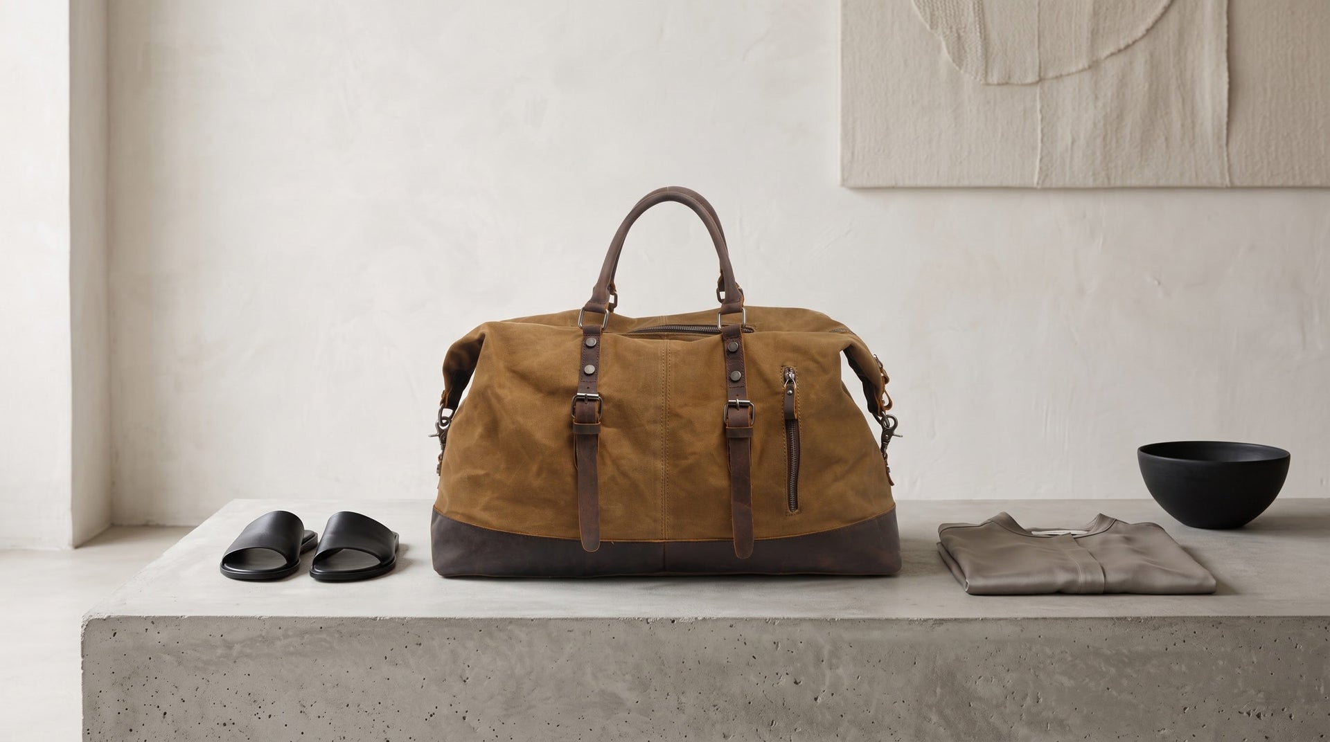 Leather & Canvas Holdalls