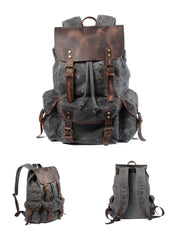 Drawstring Waxed Canvas Rucksack