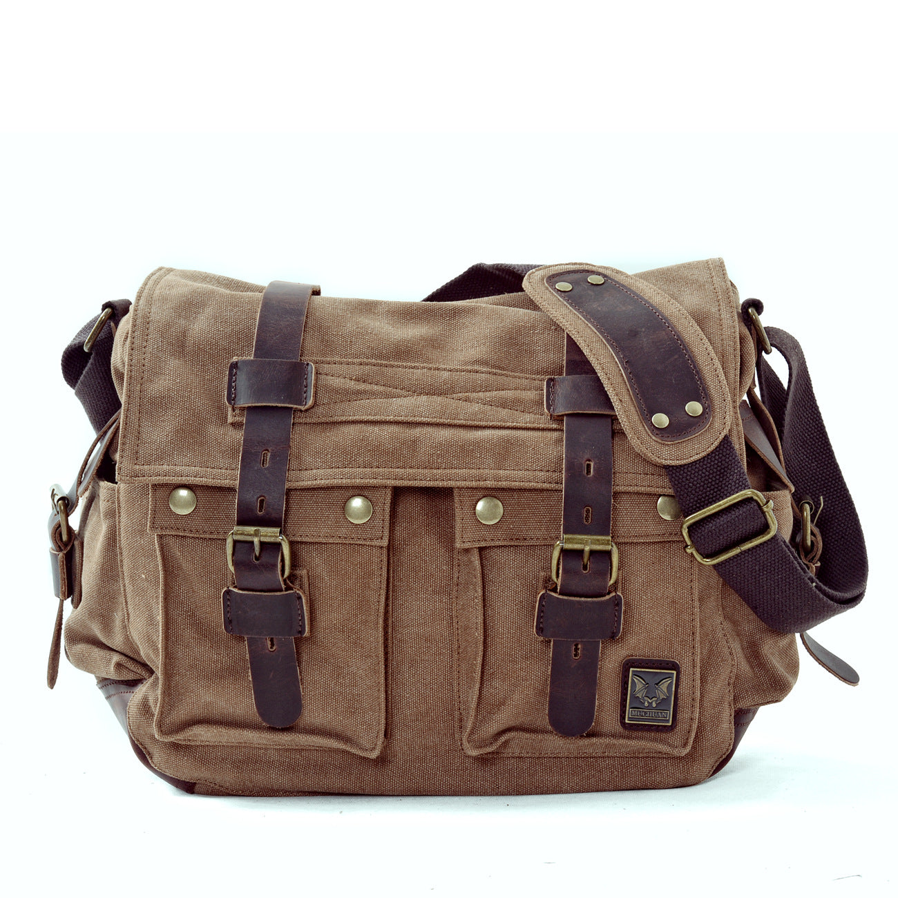 Canvas & Crazy-Horse Leather Messenger