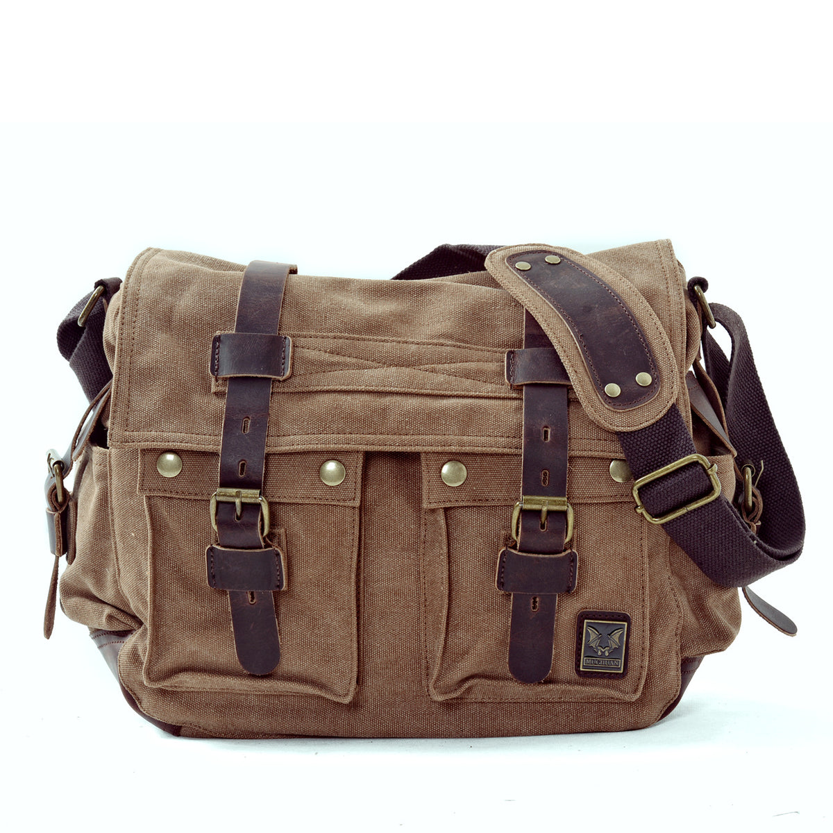 Canvas & Crazy-Horse Leather Messenger
