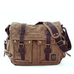 Canvas & Crazy-Horse Leather Messenger