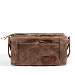 Waxed Canvas Washbag, Small