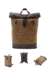 Waxed Canvas College Rucksack