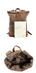 Expandable Canvas Roll-Top Rucksack