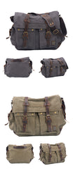 Canvas & Leather Large Messenger