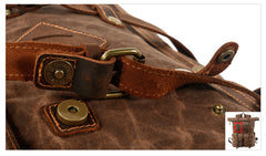 Waxed Canvas Contrast Rucksack