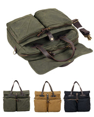 Soft Waxed Canvas Briefcase