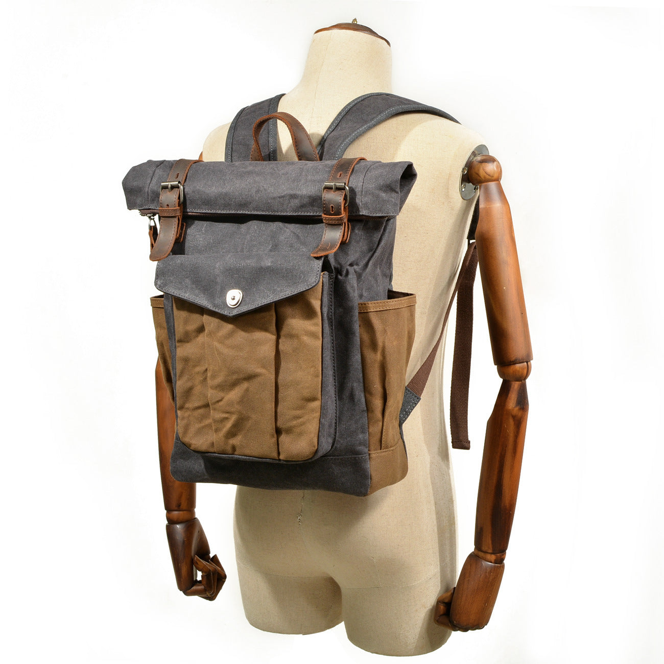 Oil-Waxed Canvas Outdoor Rucksack