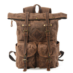 Waxed Canvas Contrast Rucksack