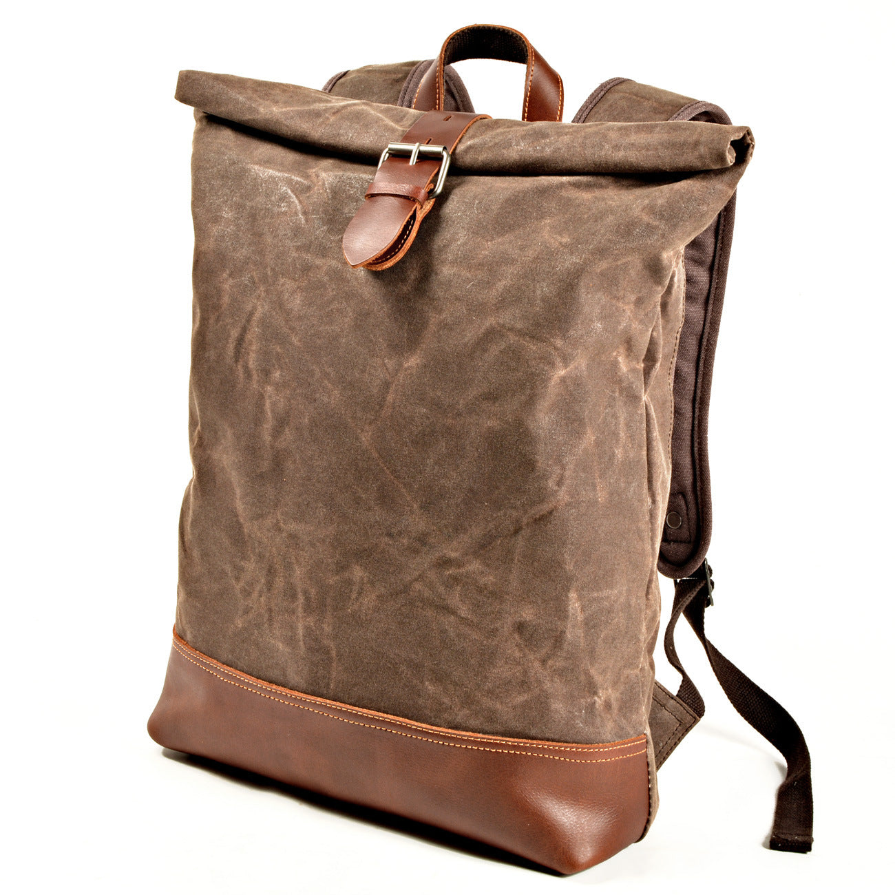 Expandable Canvas Roll-Top Rucksack