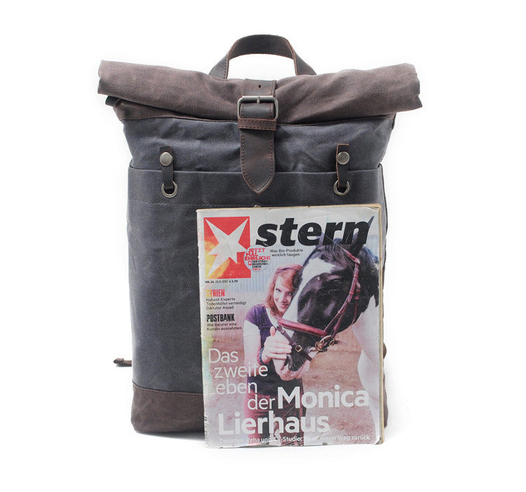 Waxed Canvas College Rucksack