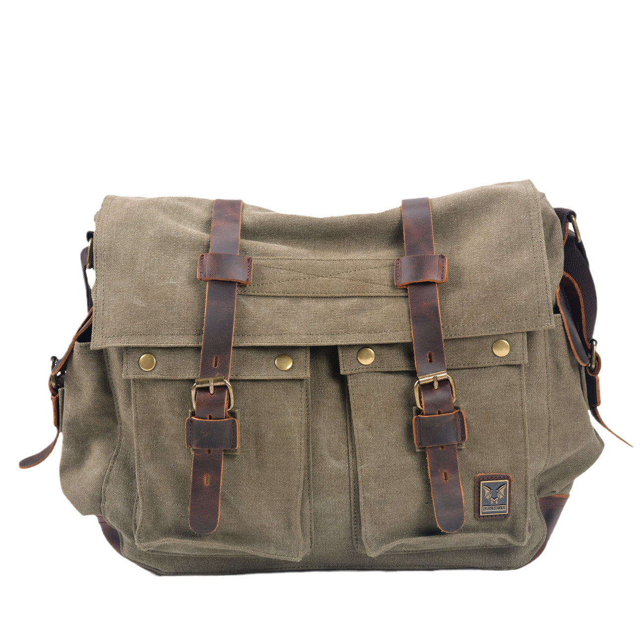 Canvas & Leather Large Messenger