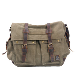 Canvas & Leather Large Messenger