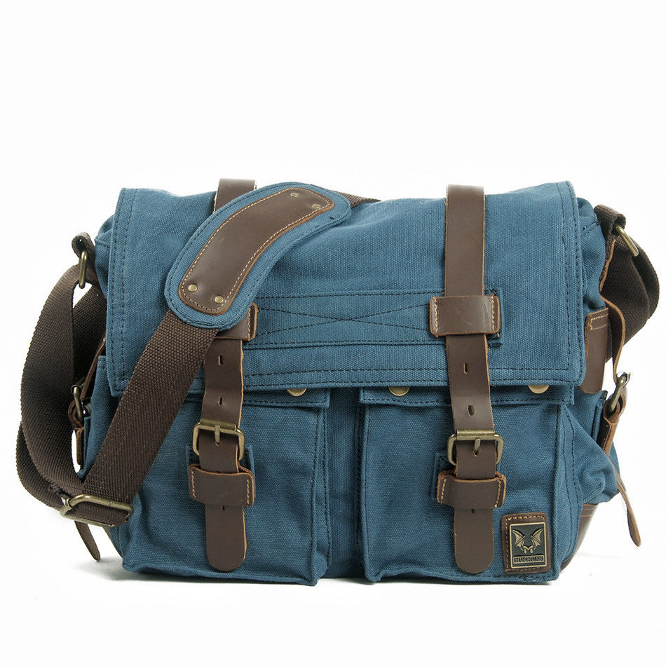 Canvas & Crazy-Horse Leather Messenger
