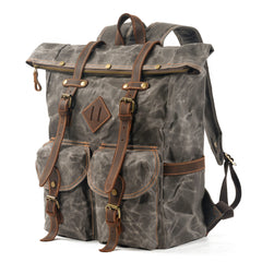 Waxed Canvas Contrast Rucksack