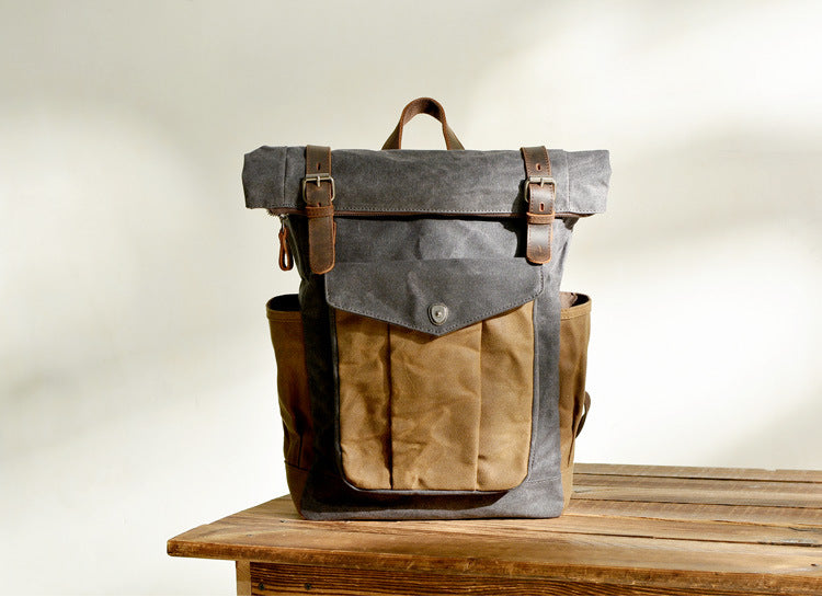 Oil-Waxed Canvas Outdoor Rucksack