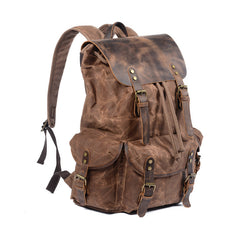 Drawstring Waxed Canvas Rucksack