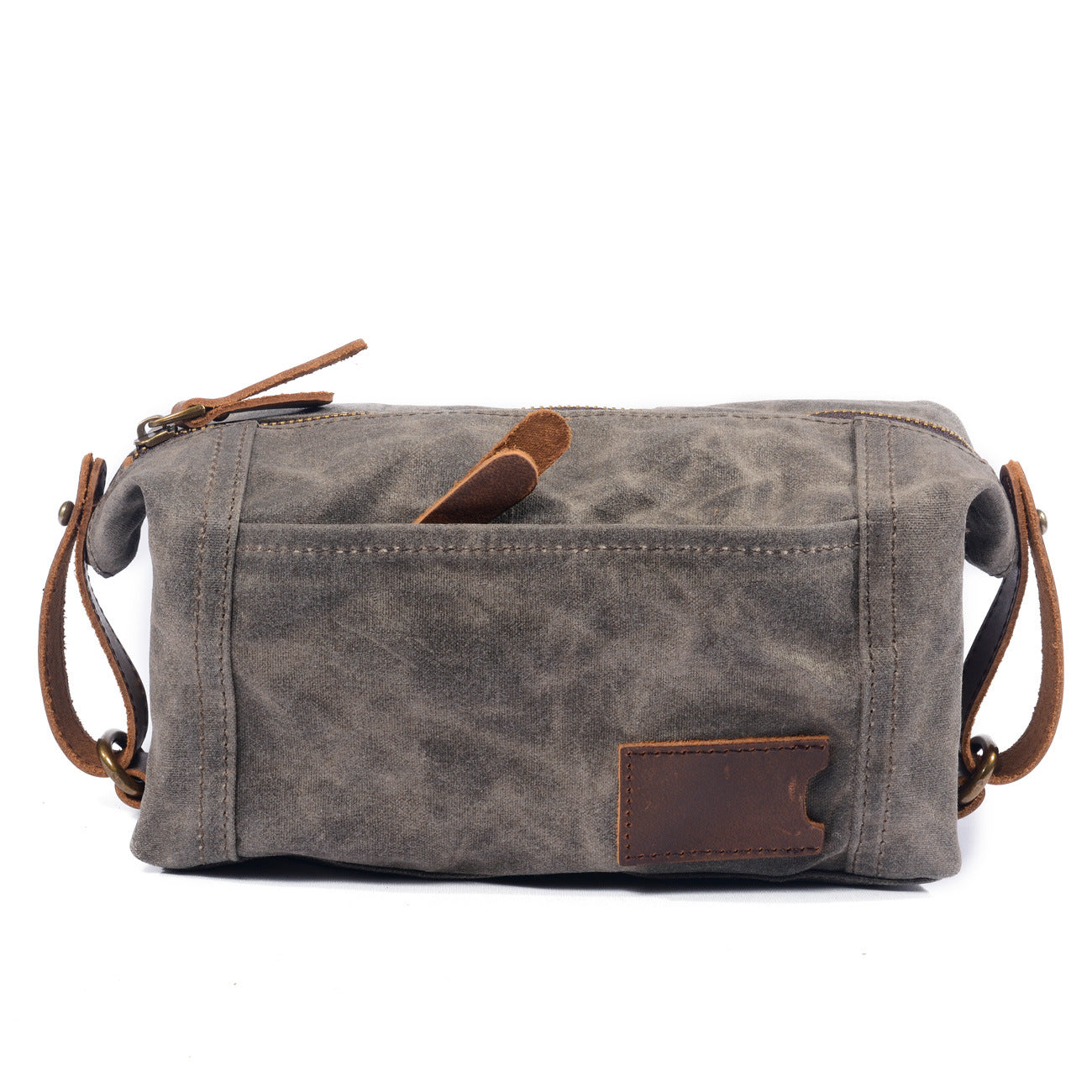 Waxed Canvas Washbag, Small