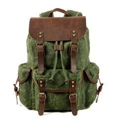 Drawstring Waxed Canvas Rucksack