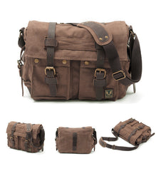 Canvas & Crazy-Horse Leather Messenger