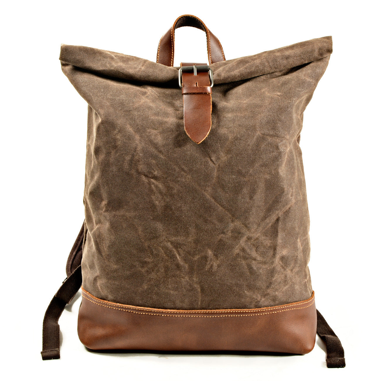 Expandable Canvas Roll-Top Rucksack