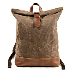 Expandable Canvas Roll-Top Rucksack