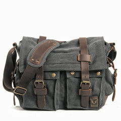 Canvas & Crazy-Horse Leather Messenger