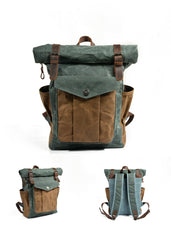 Oil-Waxed Canvas Outdoor Rucksack