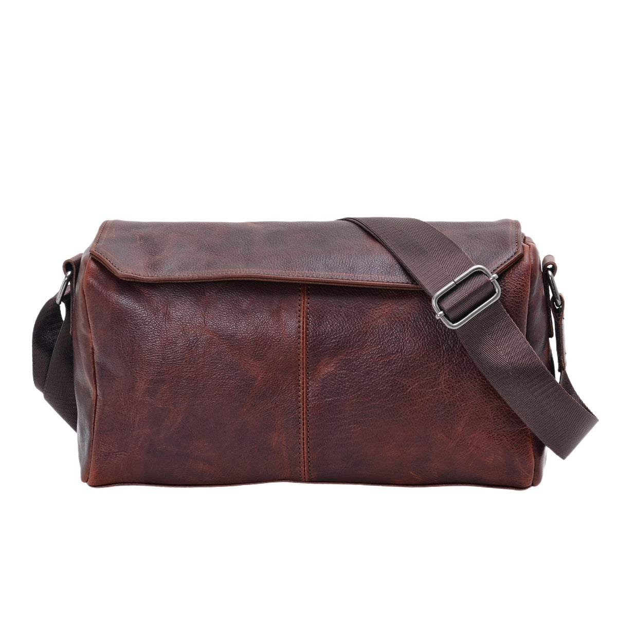 Full-Grain Leather Cylinder Bag