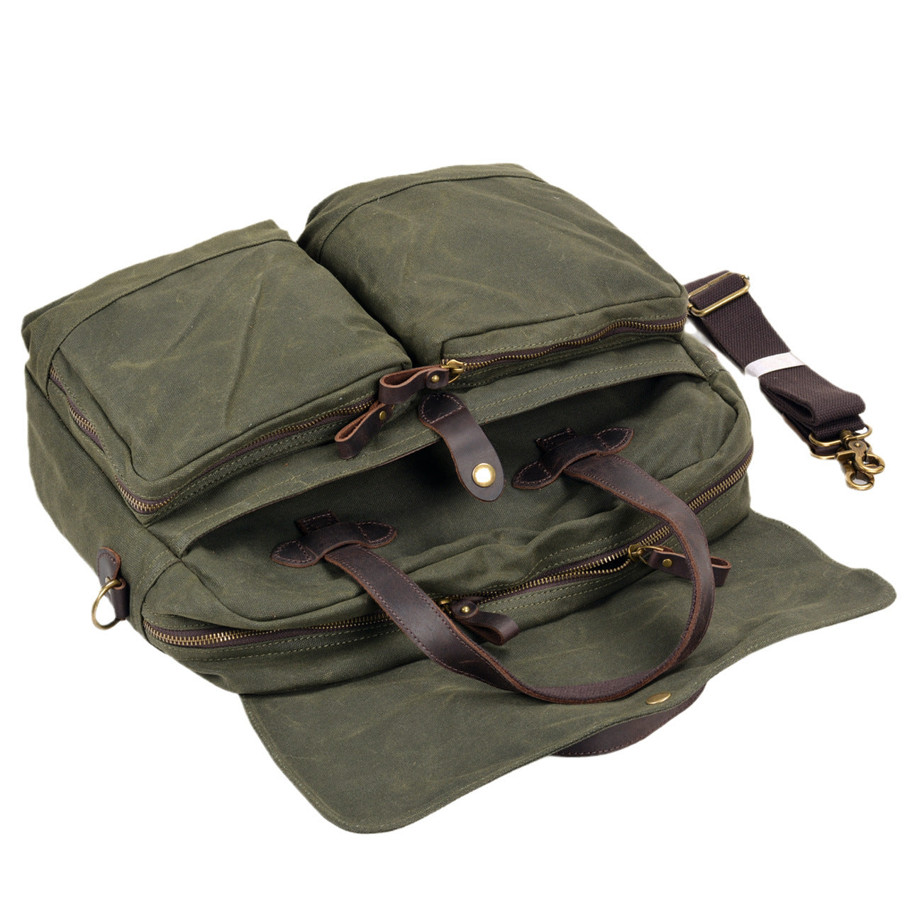 Soft Waxed Canvas Briefcase