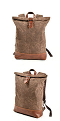 Expandable Canvas Roll-Top Rucksack