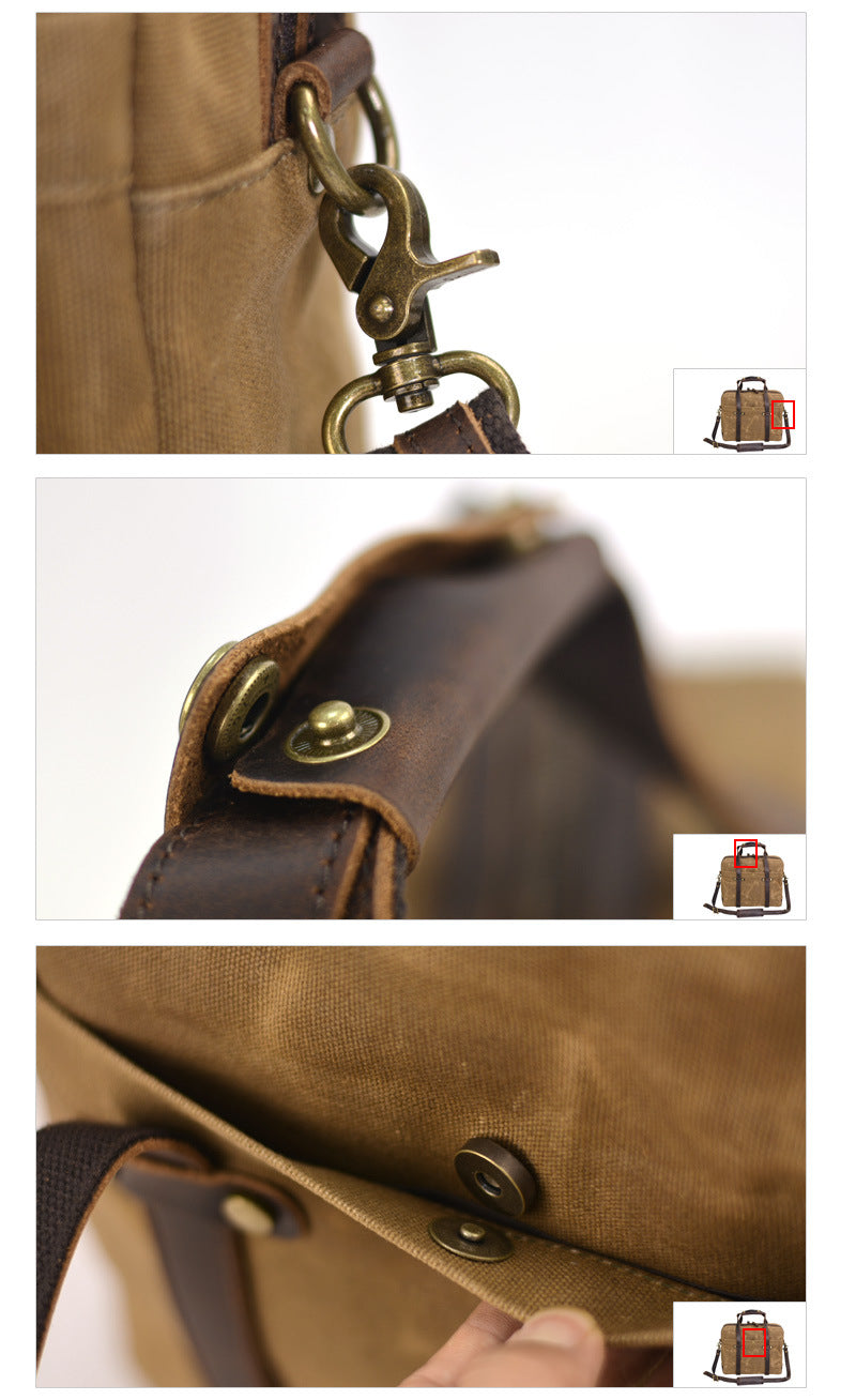 Water-Repellent Canvas Laptop Brief