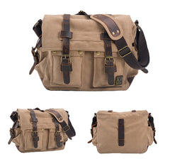 Canvas & Crazy-Horse Leather Messenger