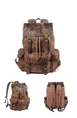 Drawstring Waxed Canvas Rucksack