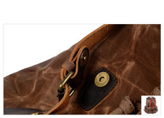 Drawstring Waxed Canvas Rucksack