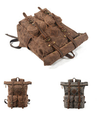 Waxed Canvas Contrast Rucksack