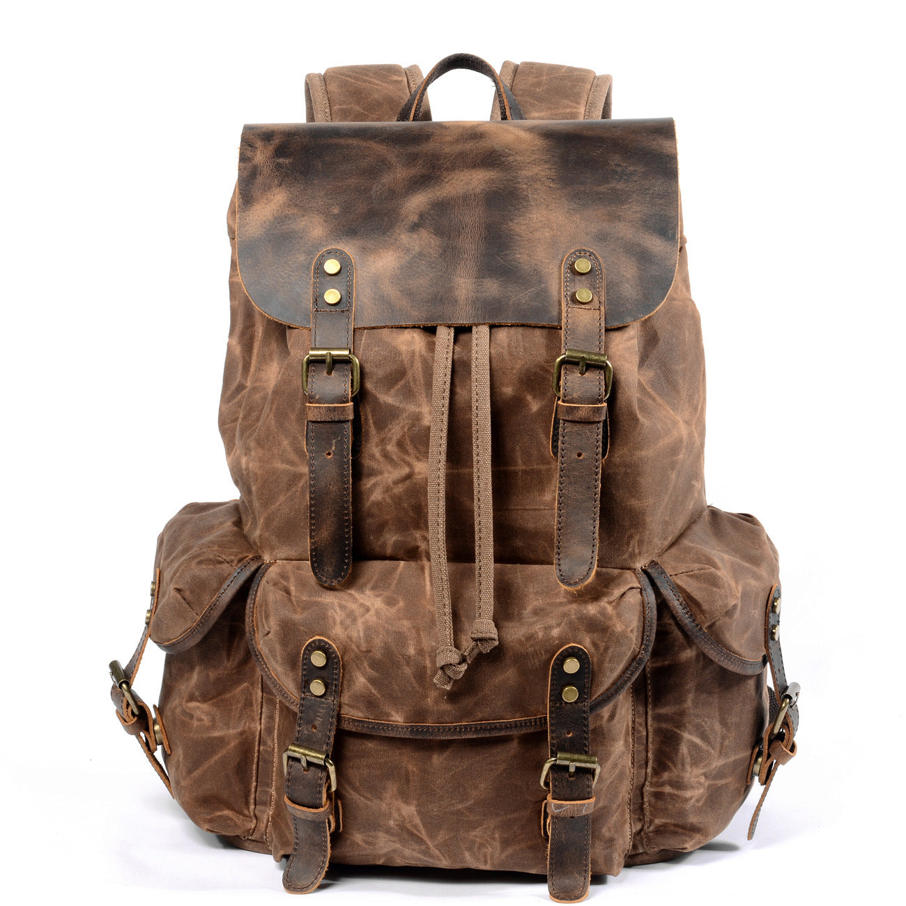 Drawstring Waxed Canvas Rucksack