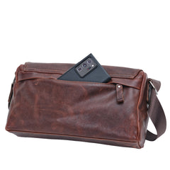 Full-Grain Leather Cylinder Bag