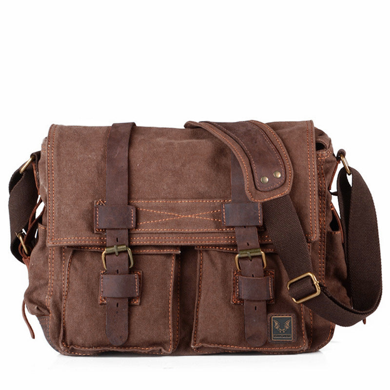 Canvas & Crazy-Horse Leather Messenger