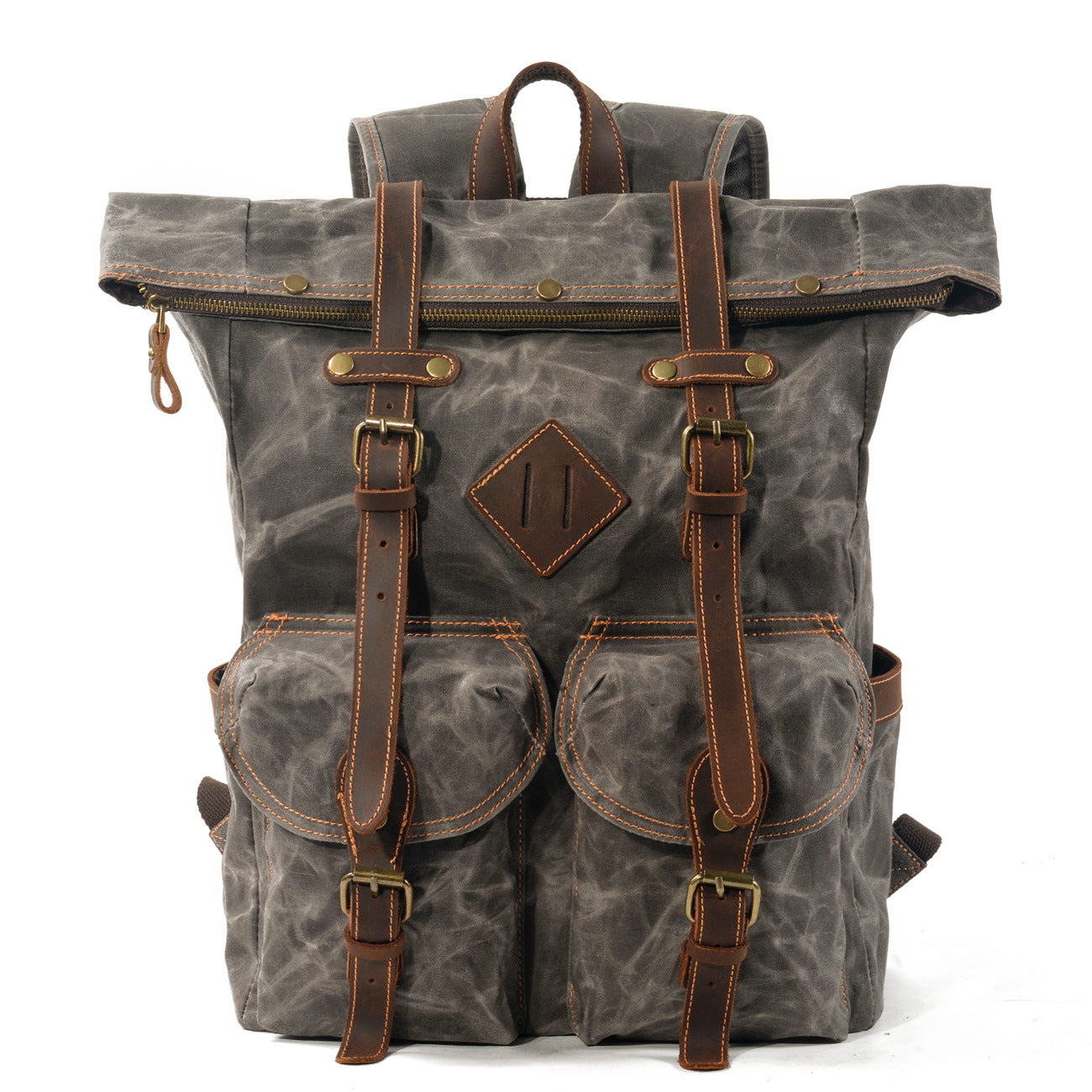 Waxed Canvas Contrast Rucksack