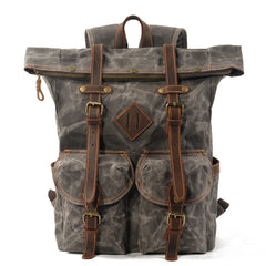 Waxed Canvas Contrast Rucksack