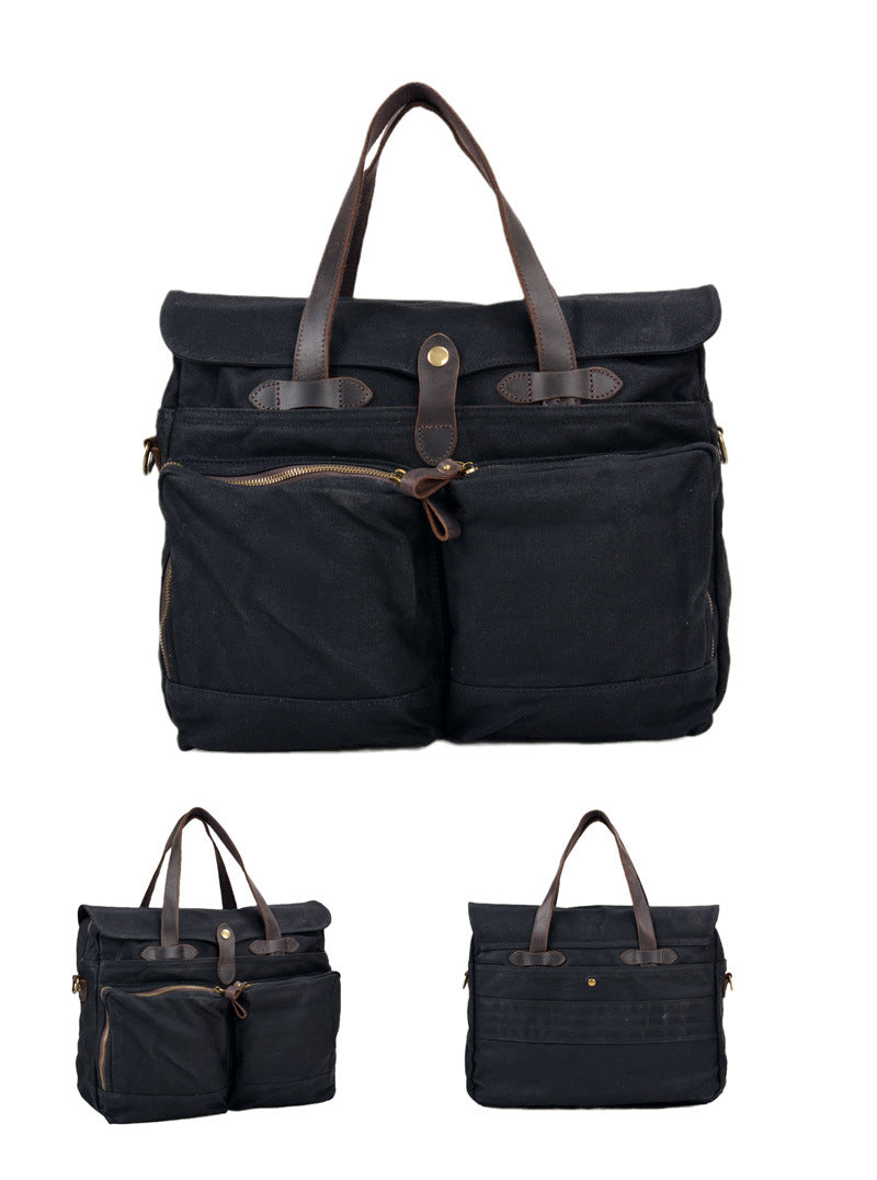 Soft Waxed Canvas Briefcase
