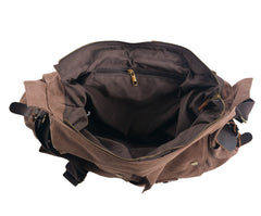 Canvas & Leather Large Messenger
