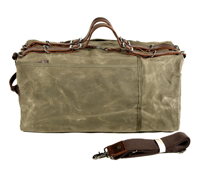 Rough Waxed Canvas Military Bag