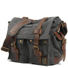 Canvas & Crazy-Horse Leather Messenger