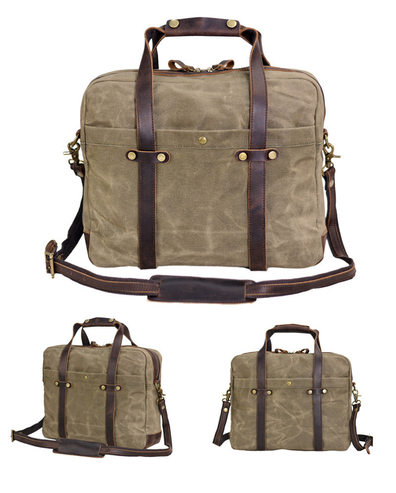 Water-Repellent Canvas Laptop Brief