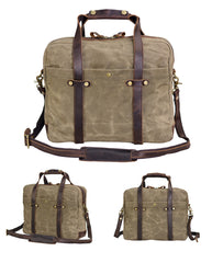 Water-Repellent Canvas Laptop Brief