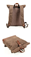 Expandable Canvas Roll-Top Rucksack