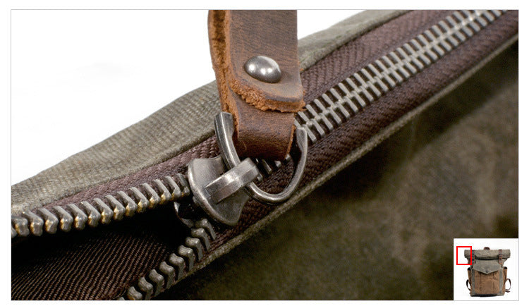 Oil-Waxed Canvas Outdoor Rucksack