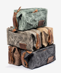 Waxed Canvas Washbag, Small